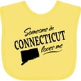 thumbnail image 3 of Inktastic Someone in Connecticut Loves Me Boys or Girls Baby Bib, 3 of 4