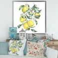 thumbnail image 3 of Designart 'Branch of Leaves and Yellow Lemons I' Tropical Framed Art Print, 3 of 4