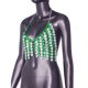 thumbnail image 4 of Gibobby Camiseta sin mangas con cuello halter y costuras de piedras preciosas para mujer(Verde,A), 4 of 4