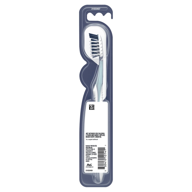 純銀　94g Oral-B Toothbrush Pro Clean CrossAction, Deep Plaque Removal, Soft