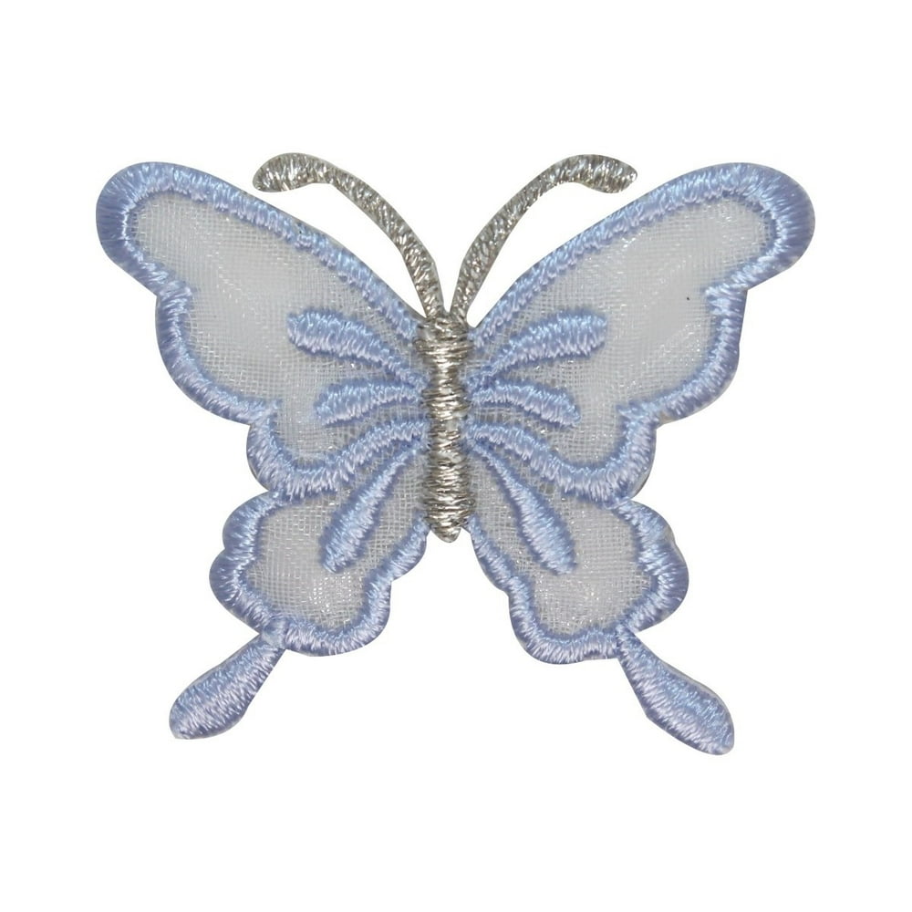 Id 2338 lace butterfly patch garden fairy insect embroidered iron on