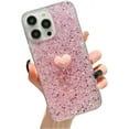 thumbnail image 7 of Compatible with iPhone Case,Cute Kawaii 3D Love Heart Shiny Glitter Bling Sparkly Clear [ Drop & Full Body Protection] Shockproof Cover Phone Case (Yellow,iPhone 14), 7 of 7