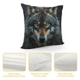 thumbnail image 4 of Orinice Wolf Graphic Decorative Throw Pillow Cover for Home Couch Living Room Bed Sofa - Short Plush Cushion Case 1PC 24x24in, 4 of 5