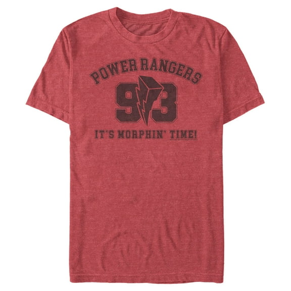 Men's Power Rangers 93 Morphin Collegiate  Graphic Tee Red Heather 2X Large