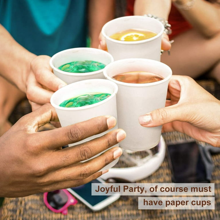 100-Pack 7 oz All-Purpose White Paper Disposable Cups – Hot/Cold