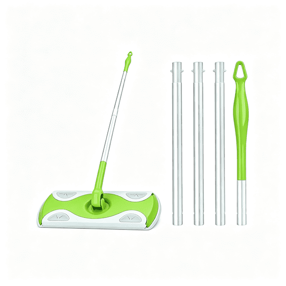 ACDANC Mop Handle Compatible with Duster Extended Handle 4.26 Ft,Green Collapsible Detachable Mop Handle for High and Far Cleaning,Easy to Install and Replace