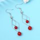 thumbnail image 4 of Pendientes de ágata de plata esterlina para mujer, diseño de nicho de temperamento retro y pendientes de diamantes, pendientes salvajes, 4 of 4