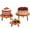 Natural, variant on 3 count Buffet Risers, Round Riser Dessert Table Display Stand Set for Party Cupcake Stands Nesting Table for Decor (Walnut)