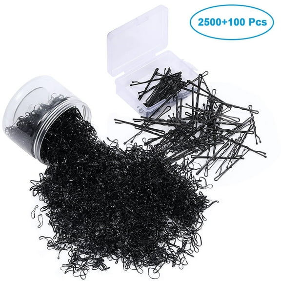 Elastic Hair Bands,2500pcs   100pcs Bobby Pins Mini Hair Rubber Bands with a Box, Soft Hair Elastics Ties Bands 2mm in Width and 30mm in Length-Hair Elastics - STRONG - REUSEABLE