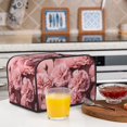 thumbnail image 6 of Balery Delicate Pink Carnations Pattern Oven Cover Kitchen Bread Machine Protector, 4 Slice Toaster Cover for Home, Anti Dust Fingerprint Coaster Cover, 6 of 7