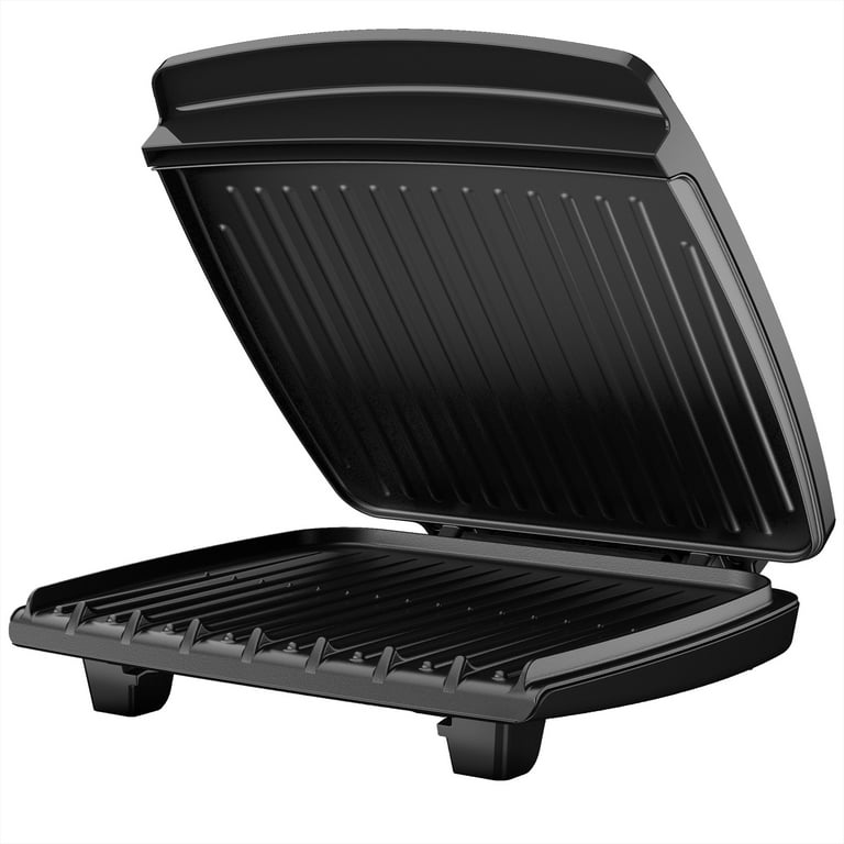 George Foreman 2-Serving Classic Plate Electric Indoor Grill and Panini  Press, Black , GR0040B 