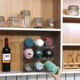 thumbnail image 4 of 2Pcs Water Bottle Organizer Stackable Bottle Storage Holder Clear Water Cup Holder Plastic Wine Drink Organizer Rack, 4 of 8
