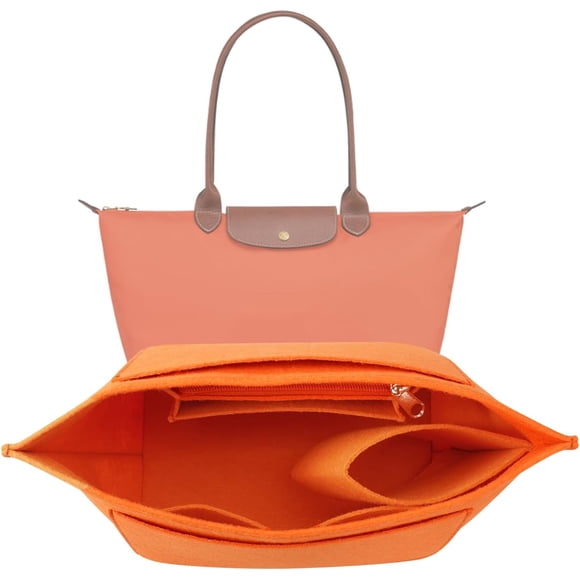 Purse Organizer Insert for Le Pliage S Handbags Insert Organizer(Orange, Small)