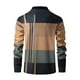 thumbnail image 4 of pstuiky Camisas para hombre de manga larga, Camisa de manga larga con solapa y botones de tela holgada con diseño de patchwork para hombre salir tops m, 4 of 8