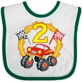thumbnail image 3 of Inktastic Monster Truck 2nd birthday Boys or Girls Baby Bib, 3 of 4