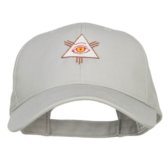 All Seeing Eye Embroidered Big Cotton Cap - Grey XL-3XL