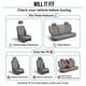 thumbnail image 5 of FH Group Juego completo de fundas para asientos de automóvil de tela plana, juego de tres filas para 7 pasajeros, ajuste universal para automóviles, camionetas y SUV (gris) FB050217, 5 of 5