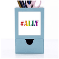 thumbnail image 1 of Ally LGBT Rainbow Pattern Desk Supplies Organizer Pen Holder Card, 1 of 3