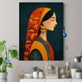 thumbnail image 4 of South Asian Indian Woman Canvas Print, Ethnic Portrait Art, Traditional Cultural Living Room Wall Decor, 4 of 8