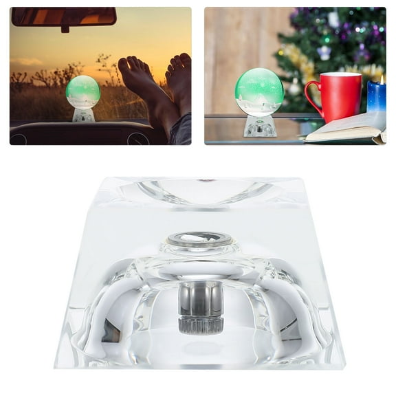HOMOBABE Lighted Display Base Square Creative Glass Crystal Balls Holder Luminous Desktop Night Use 1Pcs