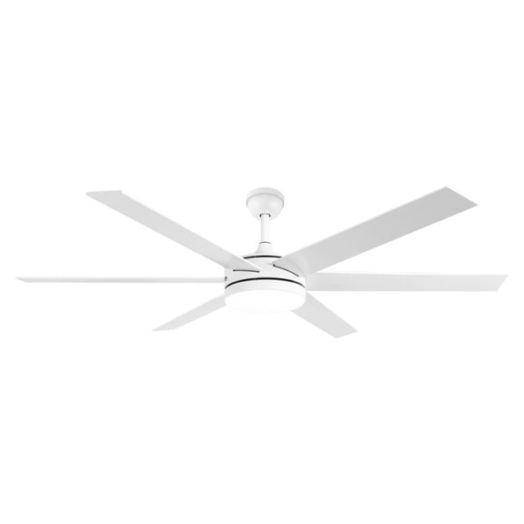 2120-WH SkyX Cassiopeia SkyFan 60in 6 Blade Ceiling Fan and Light Kit with SkyPlug-Matte White Finish