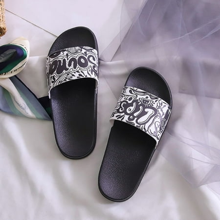 

Cathalem Summer Sandals And Slippers For Women To Wear Summer Indoor Bathing Couples Womens Indoor Outdoor Slippers Slip on Black 11