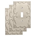 thumbnail image 4 of Franklin Brass W35070V-SN-C Classic Lace Single Switch Wall Plate, Switch Plate & Cover - Satin Nickel - Pack of 3, 4 of 11
