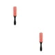 thumbnail image 1 of Vogacara Peine de plástico, accesorios de modelado, conjunto de herramientas de barbería, cepillo de masaje, peines desenredantes de 9 filas, negro rojo 2piezas Vogacara CBP271399, 1 of 6