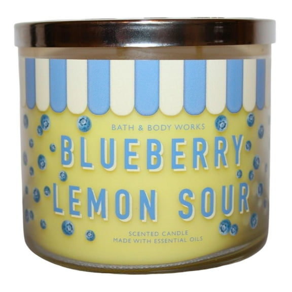 Bath and Body Works Blueberry Lemon Sour Scented Candle 3-Wick (14.5 oz / 411 g)