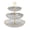 Clear #3, variant on Three-Tiered Fruit and Snack Serving Plates, 9.45-Inch Clear Plastic Decorative Tray for Coffee Table, Party, or Dining Room, 1-Piece Set