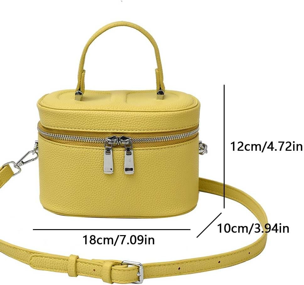 SPEKSEE Square Box Bag Crossbody Purse PU Leather Top-Handle Pouch Purse Designer Shoulder Bag for Women