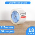 thumbnail image 2 of Cinta adhesiva transparente JARLINK, 18 rollos, 48 mm x 55 m, 2,7 mm de grosor, 2 of 7