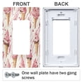 thumbnail image 3 of Yayeee Rocker Switch Wall Plate 1-Gang 4.6"x2.9" Home Decorative Outlet Cover, Pink Ice Cream Pattern, 3 of 6