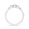 thumbnail image 2 of ANGARA Natural Diamond Braided 3 Stone Engagement Ring in 14K White Gold for Women (Size-3.8mm| Color-H| Clarity-SI2) | April Birthstone, Anniversary, Jewelry Gift for Women | Natural Diamond Ring, 2 of 8