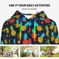 thumbnail image 4 of Honeii Colorful Pineapple Pattern Womens Oversized Hoodies Long Sleeve Sweatshirts Pullover Fall Outfits with Pocket-XX-Large, 4 of 7