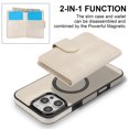 thumbnail image 4 of Decase for iPhone 14 Pro Flip PU Leather Back Cover with 2-in-1 Detachable Magnetic Wallet with 5 Card Slots Compatible Mag-Safe and RFlD Blocking Kickstand and Wireless Charging,White, 4 of 4