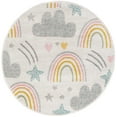 thumbnail image 2 of Unique Loom Whimsy Kids Collection Area Rug - Rainbow, Stars, And Clouds (3' 3" Round Ivory/Light Blue) Perfect For Kids Bed Room/Nursery Room/Living Room/Class Room/Play Room, 2 of 5