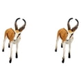thumbnail image 4 of Baohd Figurines de Cerf Antilope Springbok Miniatures pour 3 Ans et Plus et Marron 2Set, 4 of 6