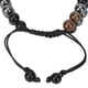 thumbnail image 3 of Pulsera de cuentas trenzadas dobles para chakras, hematita de ónix negro natural, ojo de tigre, curación energética, ajustable para mujeres y hombres, 3 of 8