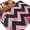 Pink, variant on Abstract Pink Bathroom Rug Washable 2x3 Entryway Rug Non Slip Geometric Zigzag Waves Bohemian Stripes Front Door Mat Low Pile Indoor Doormat Throw Floor Carpet for Kitchen Bedroom Entrance