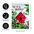 thumbnail image 2 of Christmas Chickadees Holiday Birdhouse Garden Flag 2 Sided Textured, 2 of 5