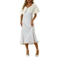 thumbnail image 2 of INSPIRE CHIC Women's Elegant Faux Fur Shawl Bridal Wedding Party Wrap Stole Shrug XS White, 2 of 6