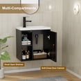 thumbnail image 3 of Eclife 20" Wall Mounted Small Bathroom Vanity with Integrated Sink, Faucet, Drain, 3 of 8