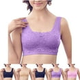 thumbnail image 3 of XFLWAM Bra for Women Sexy Full Cover Wireless Sleep Bras Embroidery Push Up Comfort Support Sport Underwear Everyday Bralette, 3 of 3
