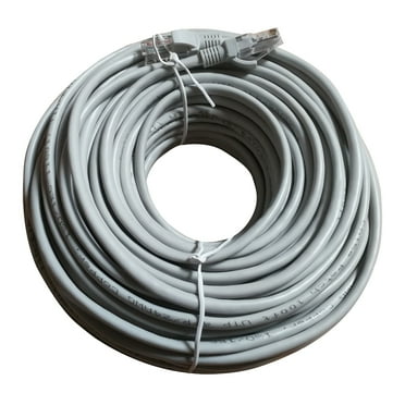 InstallerCCTV 50FT Cat 5E Ethernet Patch Cable, RJ45 UTP 24 AWG 100% Copper Grey Computer Network Cord