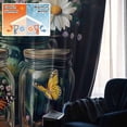 thumbnail image 5 of Butterfly Floral Blackout Curtains for Bedroom/Living Room, Pinch Pleated Black Out Curtains, Country Daisy Wildflower Brown Barn Door Room Darkening Window Drapes with Hooks 2 Panels, 59"x70", 5 of 8