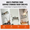 thumbnail image 5 of BENTISM Stainless Steel Wall Mounted Shelf 18 x 48”, , Commercial Wall Shelf/Backsplash Food Service Storage Rack Shelving for Restaurant, Kitchen and Hotel, 5 of 8