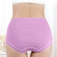 thumbnail image 6 of Women's High-Waisted Panties, Moisture-Wicking Cotton Briefs High-Rise Underwear for Women Seamless Panties, 6 of 6