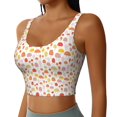 thumbnail image 2 of Bixox Women's Cute Cartoon Mushrooms Pattern Fitness Navel Tank Top U-Back Yoga Tank Top Sweatshirt Sports Bra, 2 of 7