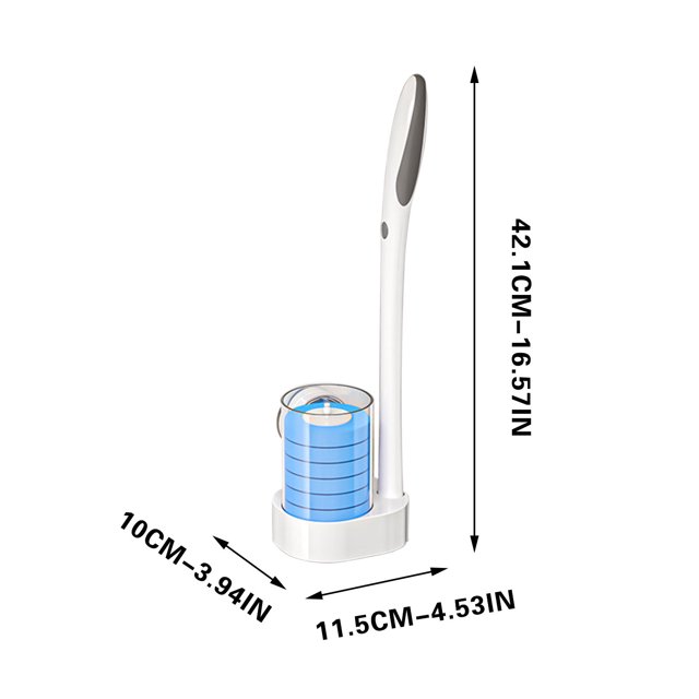 Cepillo de Limpieza de Inodoro, 2024 Nuevo Cepillo de Inodoro Giratorio Montado en la Pared sin Esquinas Muertas, 11.5x42.1cm, Incluye 8 Cabezas de Cepillo, Cepillo de Inodoro de Baño